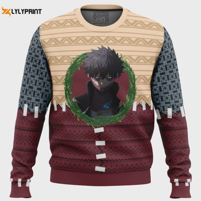 Dabi My Hero Academia Ugly Christmas Sweater: Festive Anime-Inspired Apparel For Fans!