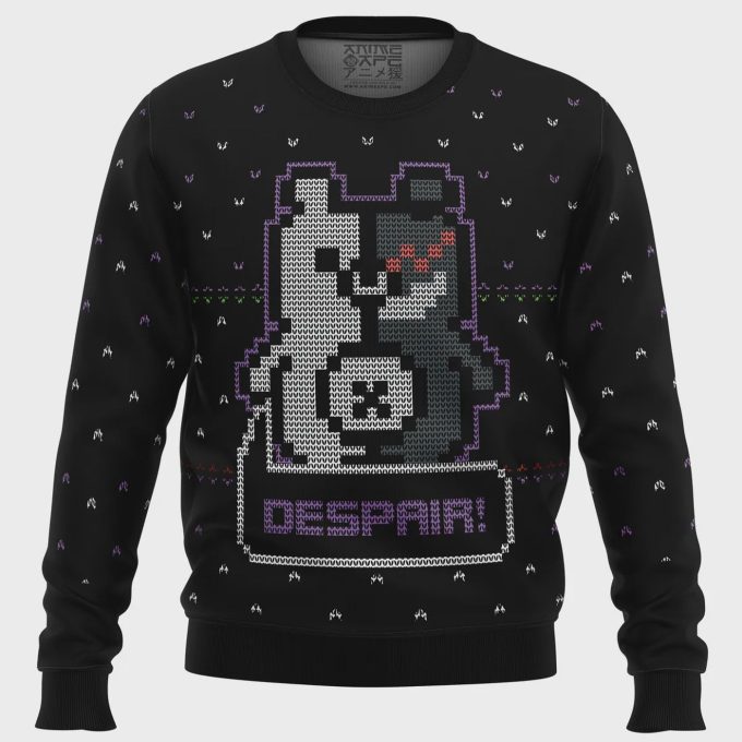 Spook Up Your Christmas With Danganronpa Monokuma Despair Ugly Sweater – Limited Edition Festive Attire