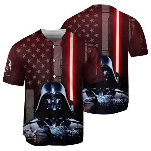 Darth Vader Lightsaber American Flag Baseball Jersey – Gift for Men Women – Gift for Men Women