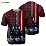 Darth Vader Lightsaber American Flag Baseball Jersey – Gift for Men Women – Gift for Men Women