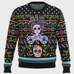 Spooktacular Day of the Dead Ugly Christmas Sweater – Festive and Unique Holiday Attire