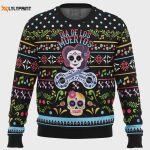 Spooktacular Day of the Dead Ugly Christmas Sweater – Festive and Unique Holiday Attire