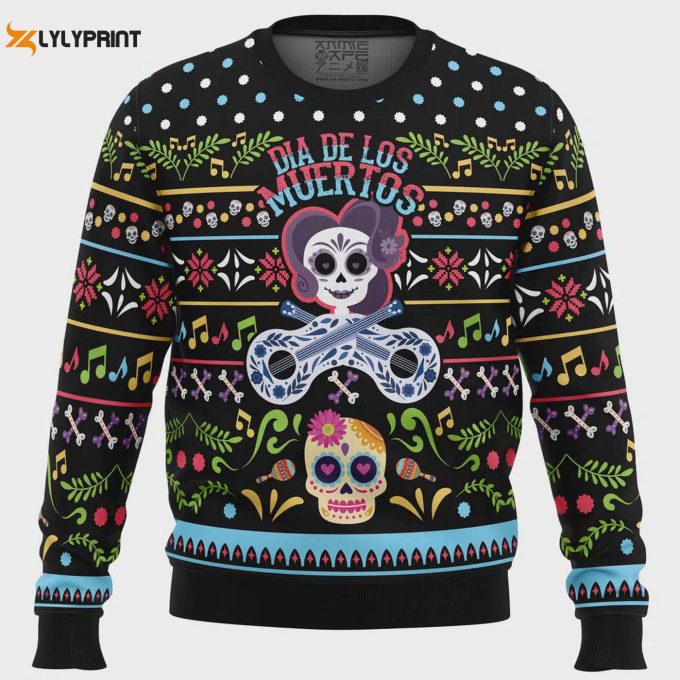 Spooktacular Day Of The Dead Ugly Christmas Sweater – Festive And Unique Holiday Attire