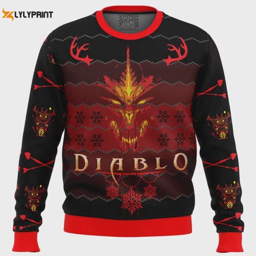 Get Festive with the Diablo 3 Ugly Christmas Sweater – Limited Edition Gaming Apparel