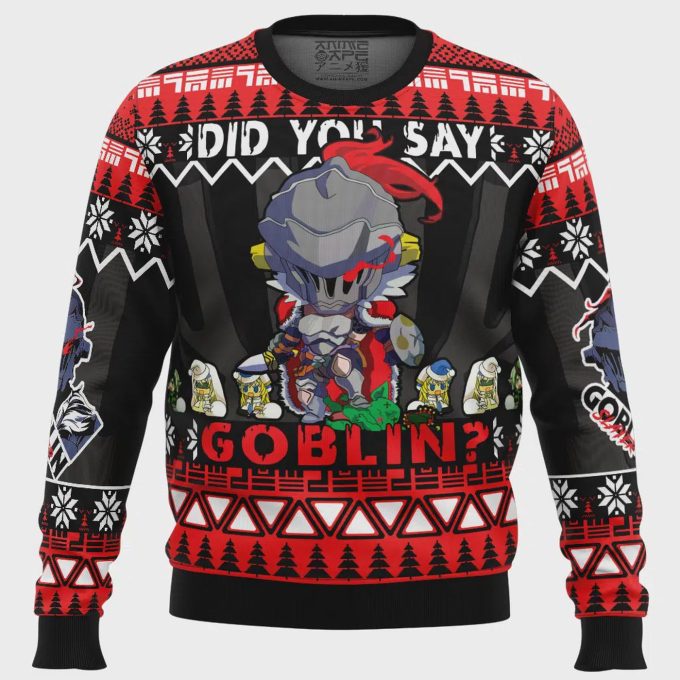 Goblin Slayer Ugly Christmas Sweater: Did You Say Goblin? Get Festive With This Engaging Attire! 2