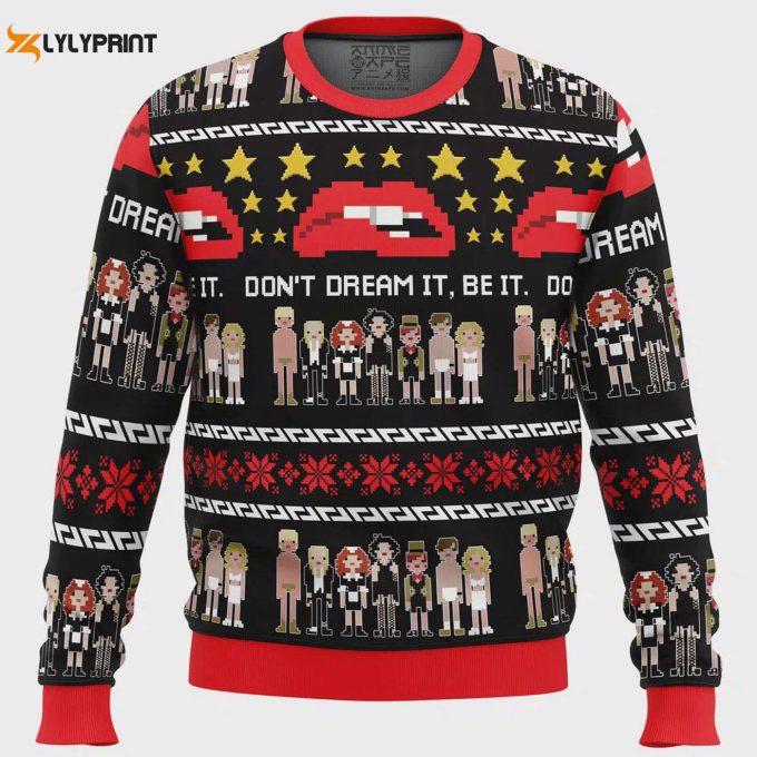 Get Festive With The Don T Dream It Be It Rocky Horror Picture Show Ugly Christmas Sweater! 1