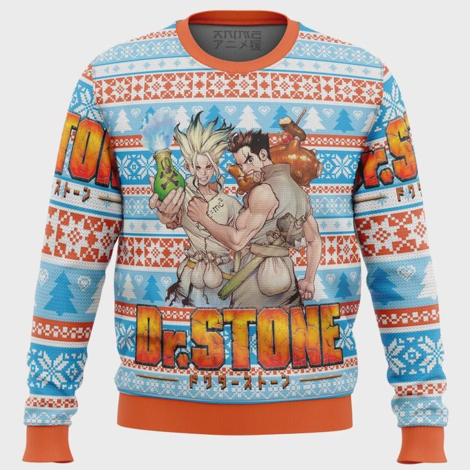 Get Festive With Dr Stone Alt Ugly Christmas Sweater - Unique Anime Design For The Holidays 2