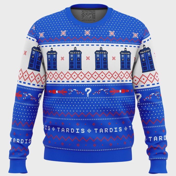 Get Festive With The Dr Who Tardis Christmas Sweater – Perfect For Whovians!