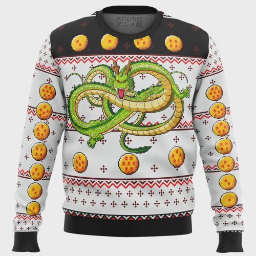 Get Festive with Dragon Ball Z Shenron Ugly Christmas Sweater – Unique Anime-inspired Holiday Apparel