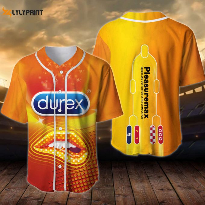 Durex Pleasuremax All Over Print Unisex Baseball Jersey 1