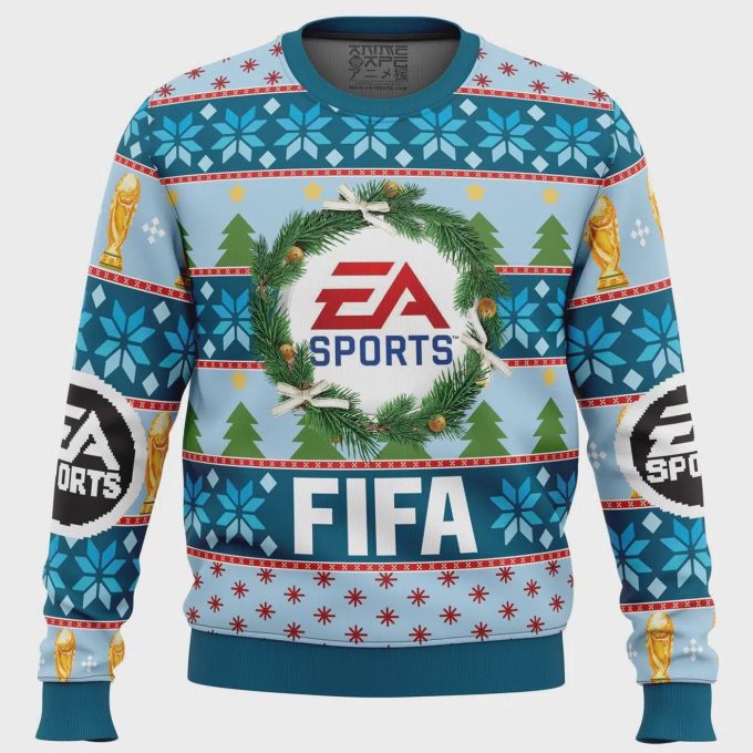 Get Festive With Ea Sports Fifa Ugly Christmas Sweater – Perfect Gift For Gamers &Amp; Football Fans!