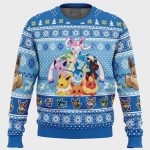 Eeveelution Pokemon Ugly Christmas Sweater: Festive & Fun Apparel for Pokemon Fans