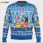 Eeveelution Pokemon Ugly Christmas Sweater: Festive & Fun Apparel for Pokemon Fans