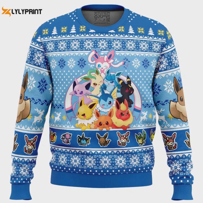 Eeveelution Pokemon Ugly Christmas Sweater: Festive &Amp;Amp; Fun Apparel For Pokemon Fans