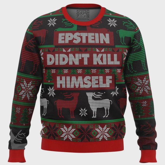 Get Festive With Epstein Ugly Christmas Sweater – Unique Comfy &Amp; Fun Holiday Attire