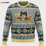 Eren Levi Attack on Titan Ugly Christmas Sweater: Festive Anime Apparel for Fans!