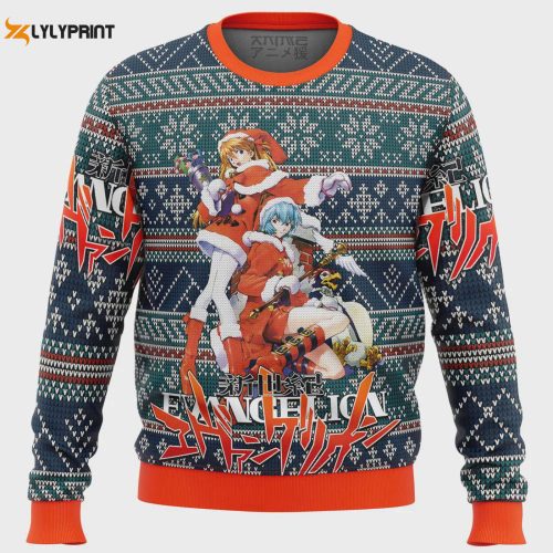 Get Festive with Evangelion Alt Ugly Christmas Sweater – Limited Edition Holiday Apparel