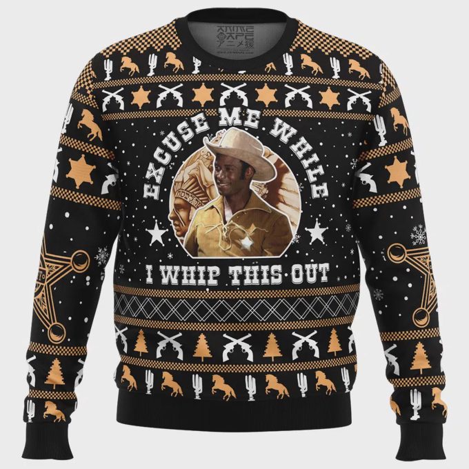 Blazing Saddles Ugly Christmas Sweater: Excuse Me While I Whip This Out – Festive &Amp; Hilarious Gift!