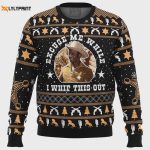 Blazing Saddles Ugly Christmas Sweater: Excuse Me While I Whip This Out – Festive & Hilarious Gift!