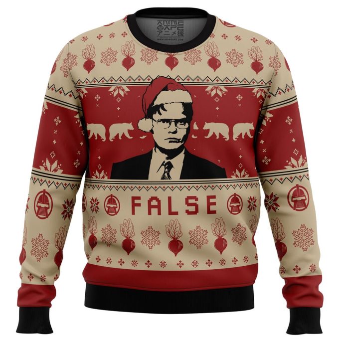 Deck The Halls With False The Office Ugly Christmas Sweater – Perfect Holiday Attire!