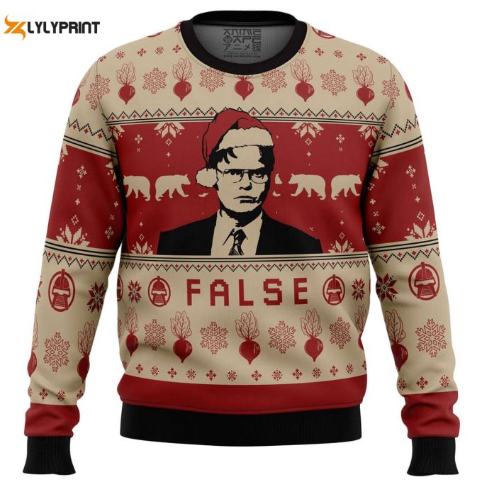 Deck The Halls With False The Office Ugly Christmas Sweater – Perfect Holiday Attire!