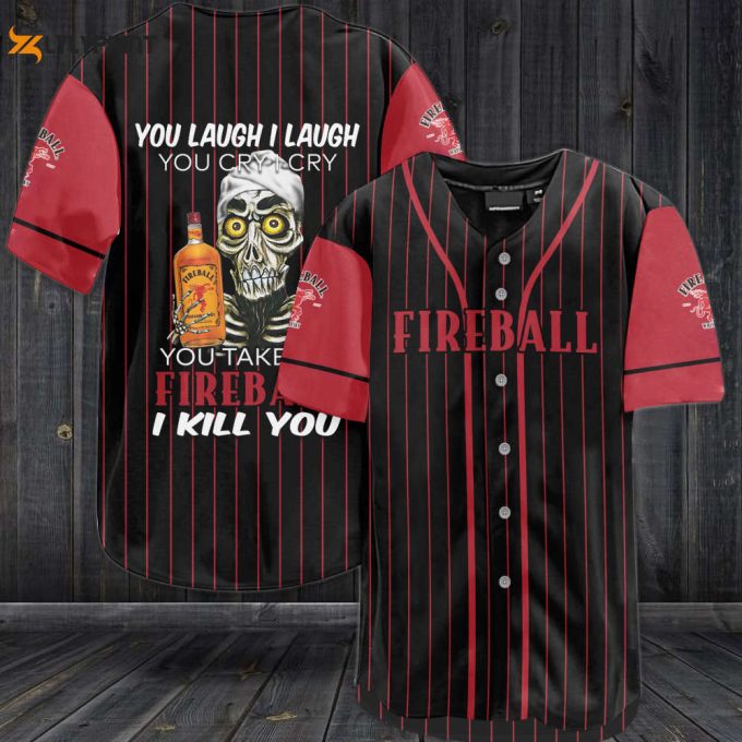 Fireball You Laugh I Laugh You Cry I Cry Baseball Jersey 1