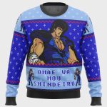 Fist of the North Star Omae Wa Mou Shindeiru Ugly Christmas Sweater – Perfect Holiday Gift for Anime Fans!