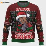 Spook up your Christmas with Fred Claws Freddy Krueger Ugly Sweater – Perfect Festive Attire!