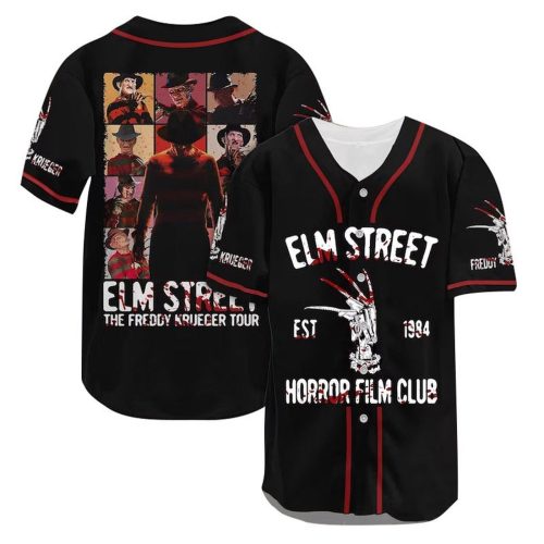 Freddy Krueger Elm Street Horror Film Club Baseball Jersey – Gift for Men Women – Gift for Men Women