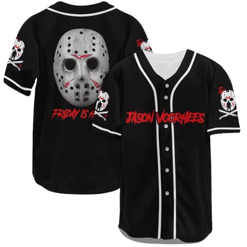 Friday Is Halloween Jason Voorhees Baseball Jersey – Gift for Men Women – Gift for Men Women