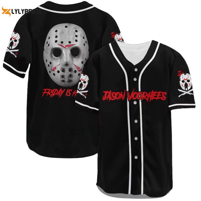 Friday Is Halloween Jason Voorhees Baseball Jersey - Gift For Men Women - Gift For Men Women 1