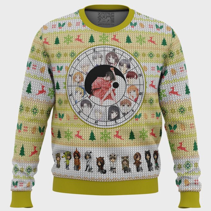 Fruits Basket Chinese Zodiac Ugly Christmas Sweater - Festive Apparel For A Unique Holiday Look 2