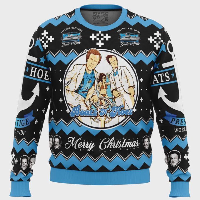 Hilarious Cool Boats And Hoes Ugly Christmas Sweater - Perfect For Festive Fun! 2