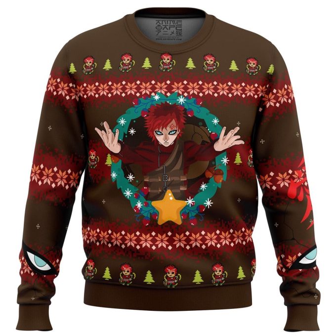 Get Festive With Gaara Shippuden Ugly Christmas Sweater – Perfect Anime-Inspired Holiday Attire!