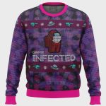 Get Festive with the Game Infected Among Us Ugly Christmas Sweater – Perfect for Gaming Enthusiasts!