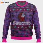 Get Festive with the Game Infected Among Us Ugly Christmas Sweater – Perfect for Gaming Enthusiasts!