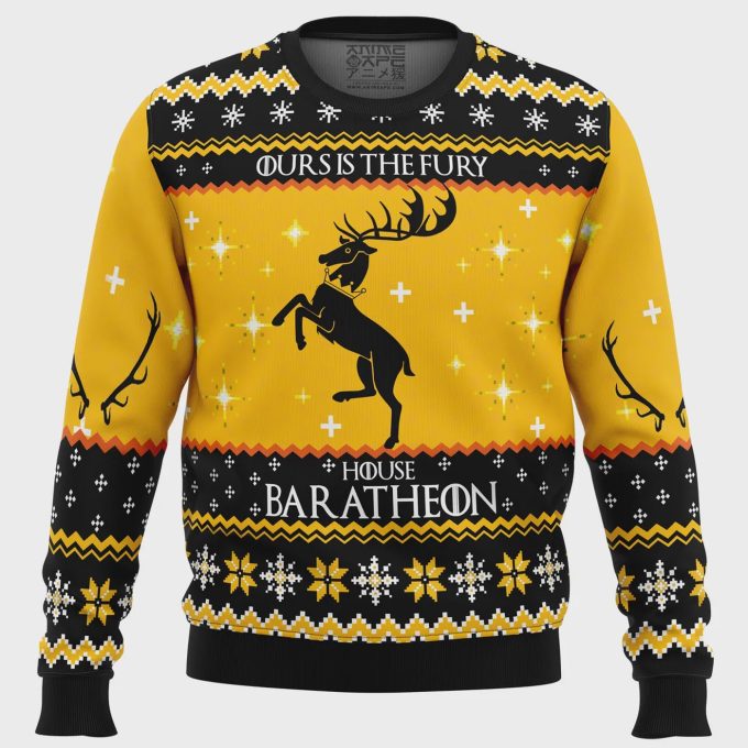 Get Festive With Game Of Thrones House Baratheon Ugly Christmas Sweater