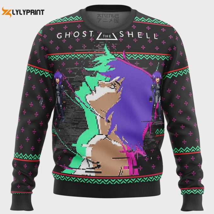 Shop The Ghost In The Shell Major Ugly Christmas Sweater – Perfect Anime Holiday Gift!