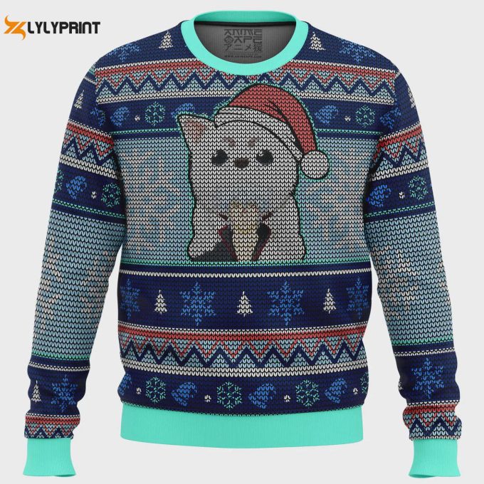 Gintama Gintoki &Amp;Amp; Sadaharu Ugly Christmas Sweater: Festive Anime Apparel For Gintama Fans