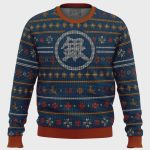 Gintama Gintoki Symbol Ugly Christmas Sweater: Festive Anime-Inspired Design for the Holidays