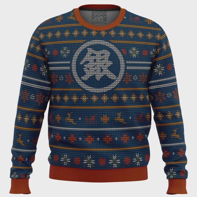 Gintama Gintoki Symbol Ugly Christmas Sweater: Festive Anime-Inspired Design For The Holidays