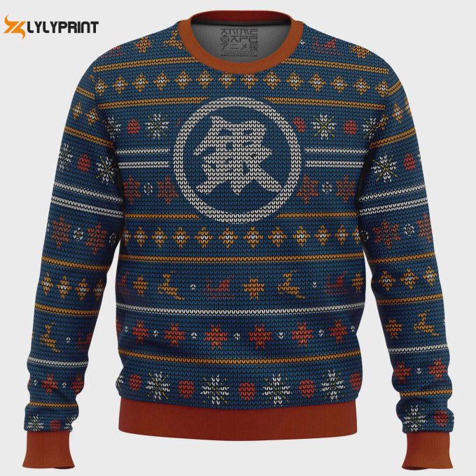 Gintama Gintoki Symbol Ugly Christmas Sweater: Festive Anime-Inspired Design For The Holidays