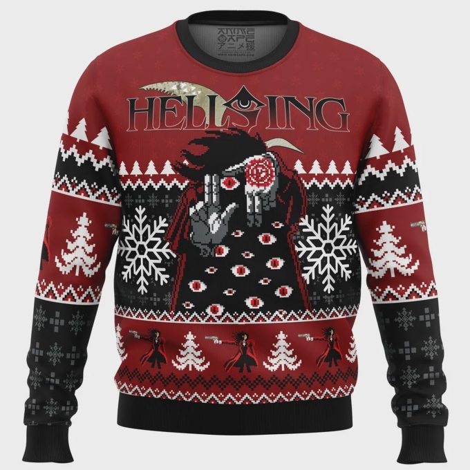 Get Festive With God With Us Hellsing Ugly Christmas Sweater – Unique Holiday Apparel!