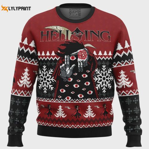 Get Festive with God With Us Hellsing Ugly Christmas Sweater – Unique Holiday Apparel!