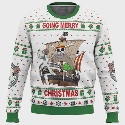 Get Festive with the Going Merry Christmas One Piece Ugly Sweater – Perfect for Holiday Fun!