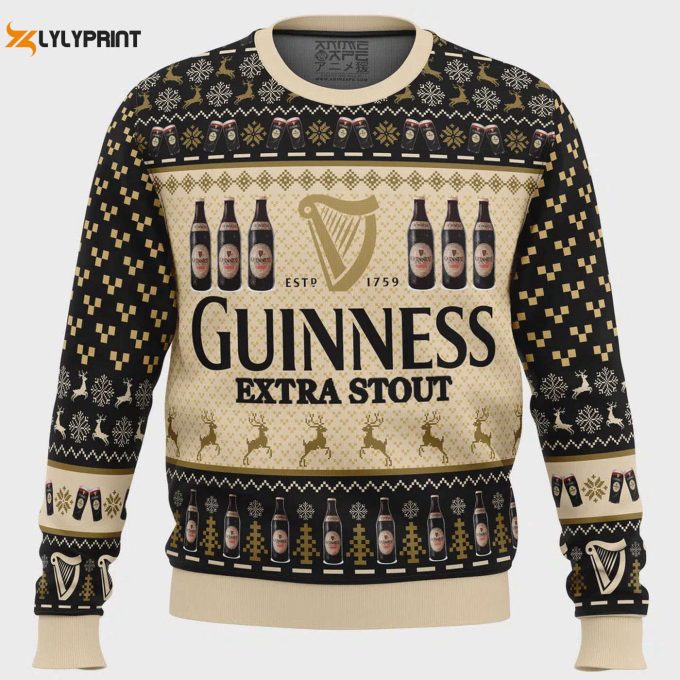 Get Festive With The Guinness Extra Stout Ugly Christmas Sweater – Limited Edition Holiday Apparel!