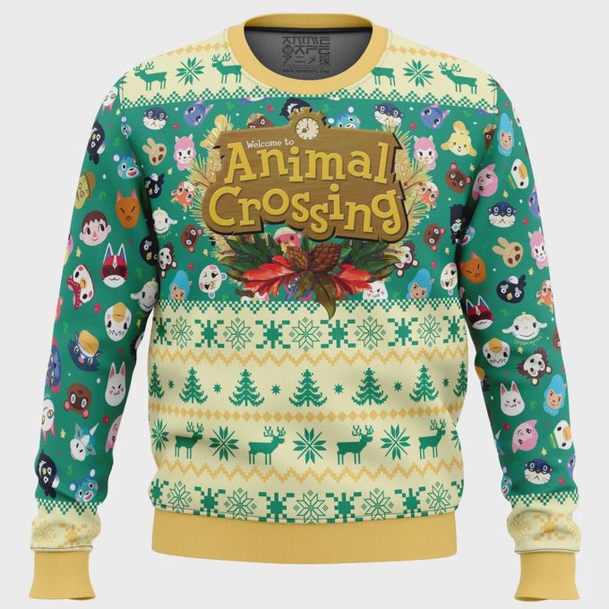 Get Festive With Happy Animal Villagers Ugly Christmas Sweater In Animal Crossing!