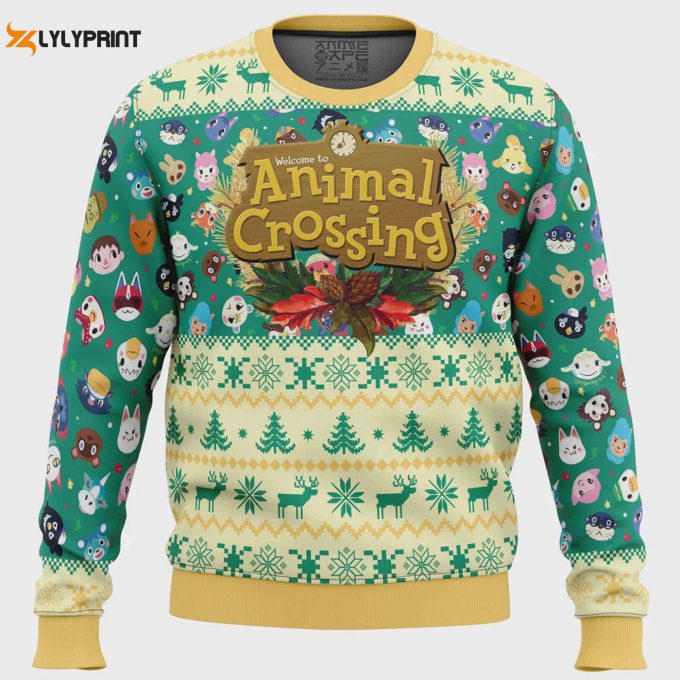 Get Festive With Happy Animal Villagers Ugly Christmas Sweater In Animal Crossing!