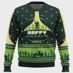 Halo Ugly Christmas Sweater: Celebrate the Holidays in Style with the Happy Halo-days Sweater