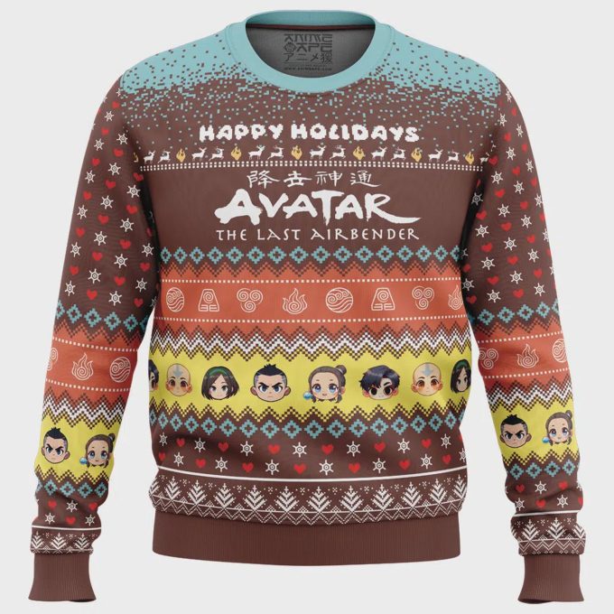 Get Festive With Happy Holidays Avatar The Last Airbender Ugly Christmas Sweater